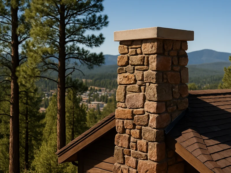 Repaired chimney crown on a home in Show Low, AZ